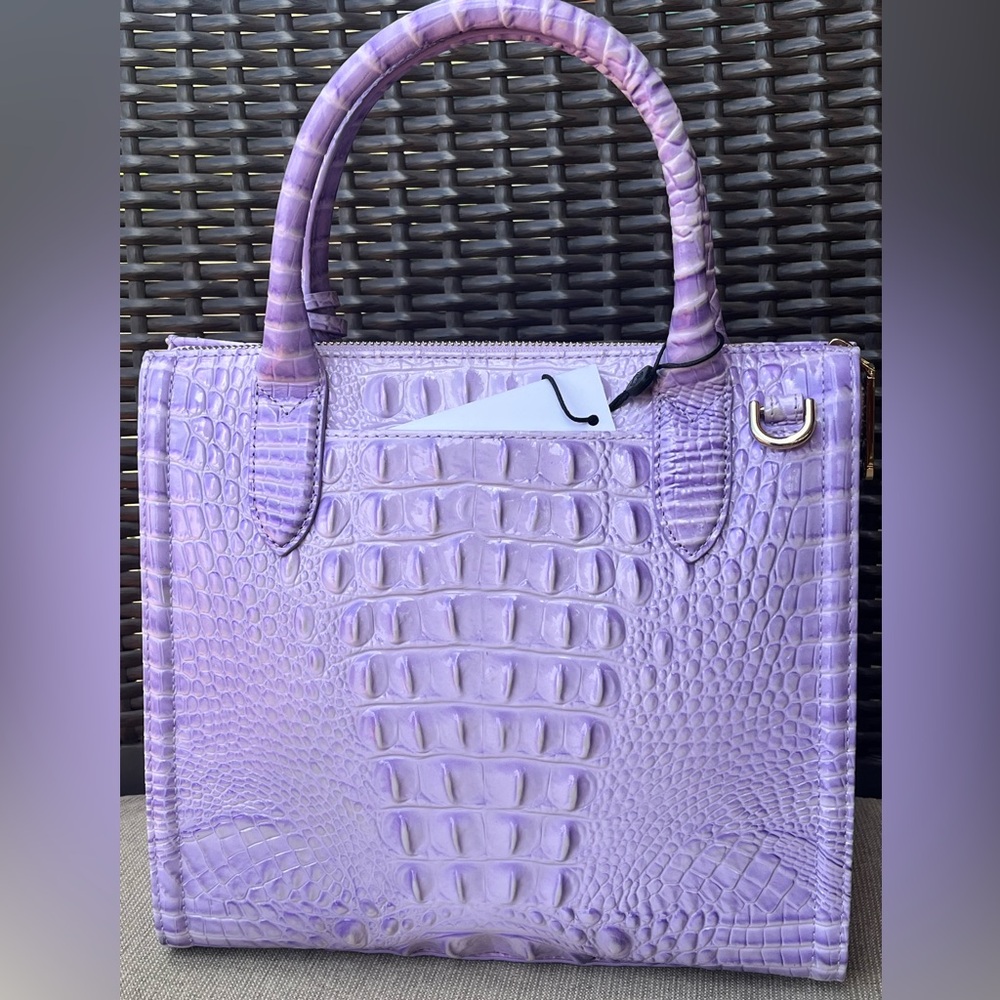 NWT BRAHMIN SET Small Caroline & Coin Wallet in GENTLE LAVENDER - Picture 10 of 17